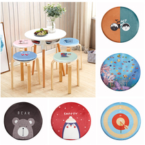 Cartoon small round mat memory cotton cushion sponge bench chair cushion non-slip round stool round childrens chair cushion