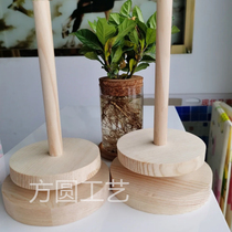 Wool shaft rotation weaving tool Wooden frame storage artifact can turn wooden cylindrical rotating bracket Manual bobbin frame