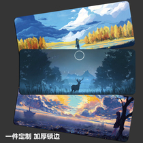 ins Wind Nordic mouse pad oversized girl lock edge laptop keyboard student table pad simple art