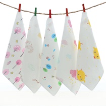 Newborn cotton gauze saliva towel Baby handkerchief small square towel Thin feeding towel Face towel soft