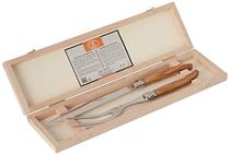 Jean Dubost Olive Wood Carving Set null