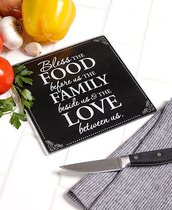 Glass Sentiment Cutting Boards (Bless The Food)