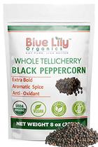 8 Ounce Blue Lily Organics Tellicherry Black Pepperc