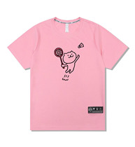 Fast dry badminton jersey cartoon anime cat mens and womens white match short sleeve fast dry custom t-shirt training jersey