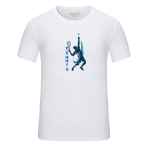 New custom tennis clothes T-shirt pure cotton short-sleeved summer training clothes white sports tops mens and womens jerseys
