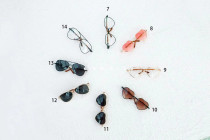 Newborn Son Sunglasses Movie for children Baby photo ink mirror full moon shot with small prop heart-shaped glasses