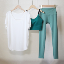 Thin loose yoga suit women summer 2021 new short sleeve professional high-end fashion running fast clothes