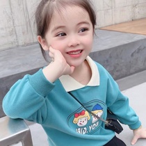 Girl 2022 Autumn Dress New Little Girl Child Baby Cartoon Casual Sweatshirt 1 Blouse Spring Autumn Ocean 3