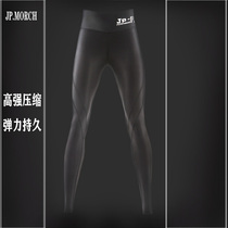 JP high-waisted fitness pants for men and women compression spring and autumn quick-drying elastic tight-fitting yoga running sports outside wearing basketball base