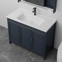 Floor-to-ceiling washbasin combination cabinet Balcony bathroom cabinet One-piece bathroom wash countertop basin pool bathroom washbasin