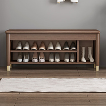 Nordic solid wood shoe-changing stool shoe cabinet wearing shoes stool entering the door can be seated for storage storage household door stool