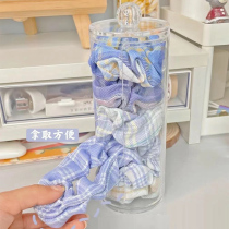 ins transparent large intestine Hairband storage box pull-out hair accessories display shelf dustproof dormitory desktop storage artifact