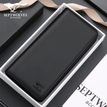 Seven wolves mens wallets GM 2021 new long models genuine leather minimu leather calf leather clips mens style money clip boomer card