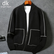 2021 autumn and winter knitted coat men thick Korean version handsome personality trend wool coat youth cardigan sweater men