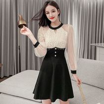 Sequin small dress can usually wear short long sleeve dress dress female temperament party birthday party dress students