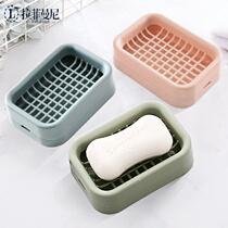Toilet double-layer non-perforated soap box storage rack bathroom ins Wind drain plastic with lid without water