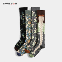 2021 autumn and winter New French cotton socks children long tube tide socks Hyuna long Net red Street skateboard Sesame Jacquard