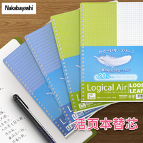 nakabayashi Zhonglin 5mm square loose-leaf book replacement core 26 hole inner core B5 stationery student horizontal wire detachable coil blank replaceable core notebook conference office use