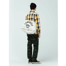 22S S Day Purple Mark CanvasMail Bag for men and women Post-difference single shoulder white sails with large capacity diagonal satchel