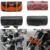 (Motorcycle front bag) rear tail bag cylinder hanging bag multi-style retro modified locomotive front and rear pu kit
