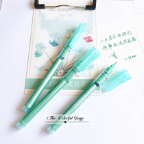 Self-control ink ball pen hand account pen signature pen ink output stable office business neutral needle pen storage large amount of green