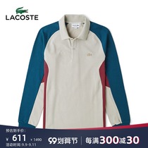 LACOSTE French crocodile mens autumn fashion colorblock casual lapel long sleeve polo shirt men) PH5050