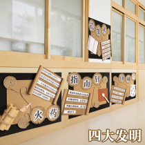 Four Great Inventions Kindergarten Huan Genesis China Wind Themed Area Corner Area Class Cultural Wall Decoration Cloth Laying Materials