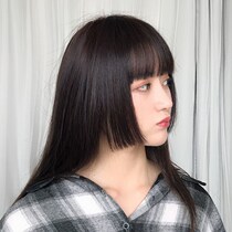 Princess cut wig piece two-dimensional bangs face Net red hair wig wig invisible bangs sideburns straight straight