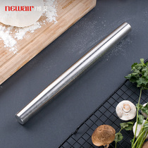 304 stainless steel rolling pin Large noodle pressing stick Household dumpling skin special stick Baking tool Rolling artifact