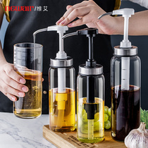 Honey bottle Press-type pump head pressure nozzle extruder Jam seasoning sauce bottle Dispensing honey glass sealed jar