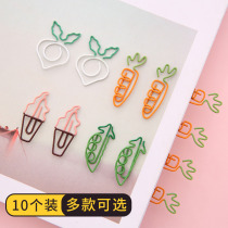Metal bookmarks cute radish ins Cartoon creative account hipster student paper clip clip clip