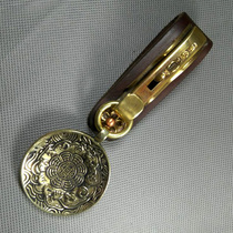 Jiugong brand pure copper Tibet Chuan Jiugong Bagua Brass Buddhist gift cowhide belt adhesive hook decoration