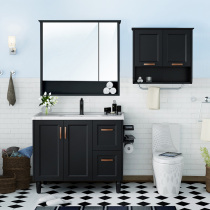 Heart sea Galan American floor-to-ceiling bathroom cabinet solid wood washbasin cabinet bathroom toilet wash table 814180