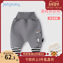 Baby big pp pants Winter 3 newborn children little girls winter clothes cotton pants men 6 months baby high waist belly pants