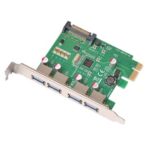 West Bully FG-EU306B-V desktop PCI-E4 port USB3 0 expansion card NEC chip E3-PCE201-V2