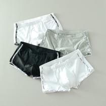 Tide Mens Underwear U Sack Sexy Low Waist Four Corners Pants Pure Cotton Summer Brief Breathable Comfort Four-corner Pants Youth Shorts