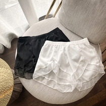 Little fairy Daily 100 hitch bottom pants anti-walking light snow spinning black and white No marks outside wearing insurance safety pants for hitch