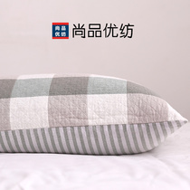 Three-layer gauze pillowcase pure cotton adult 50*80 cotton thickened sweat-absorbing student pillowcase pair