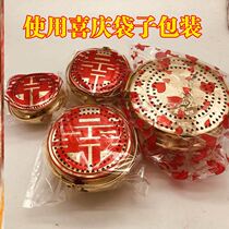 Hand stove indoor craft folk stove r Qing foot stove fire copper wedding Huai furnace heating supplies rushing happy copper dowry hand stove