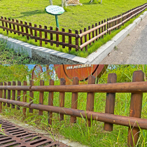 Outdoor garden fence carbonized anticorrosive wood fence courtyard fence outdoor decorative guardrail flower bed fence fence wall