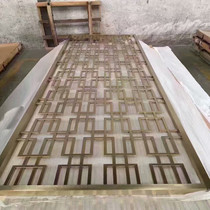Stainless steel screen rose gold black yellow titanium bronze hollow carved hotel home luxury porch screen partition
