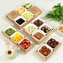 Japanese Creative Cute Divided Fruit Plate Try Snacks Dried Fruit Snacks Snacks Plate Candy Snacks Plate