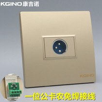 Champagne Gold 86 One Cannon Socket Golden male Cannon Socket Microphone Large Three-Core Multimedia Panel