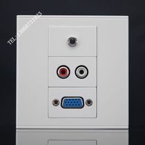 Welding 86 VGA Audio Headset Wall Socket Panel VGA Female Red and White Audio 3 5mm Headset