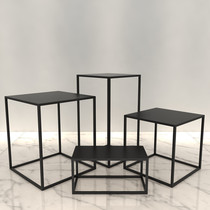 Clothing store creative shelf Nordic shelf Simple Wrought iron coffee table high and low water table Window model display stand