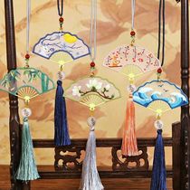 Ancient Wind Bookmark Embroidered Diy Handmade Homemade Green Letter material bag Faith Silk with Su embroidery Troupe Artistic Gifts