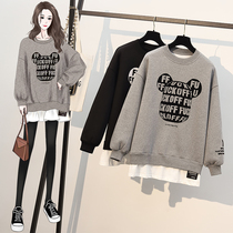 Discount mall counter to withdraw cabinet womens foreign trade autumn fashion foreign style loose bear letters thin printed sweater