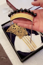 (Exhibition) 18K gold antique French hairpin anchor handheld