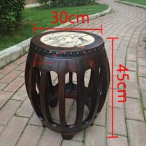 Mahogany drum stool Lao big red acid branch tenon and mortise structure drum pier Cochin Huangshan piano table and stool Mahogany furniture