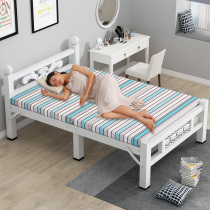 Folding bed household single bed simple portable lunch break escort bed adult nap rental house double wooden bed